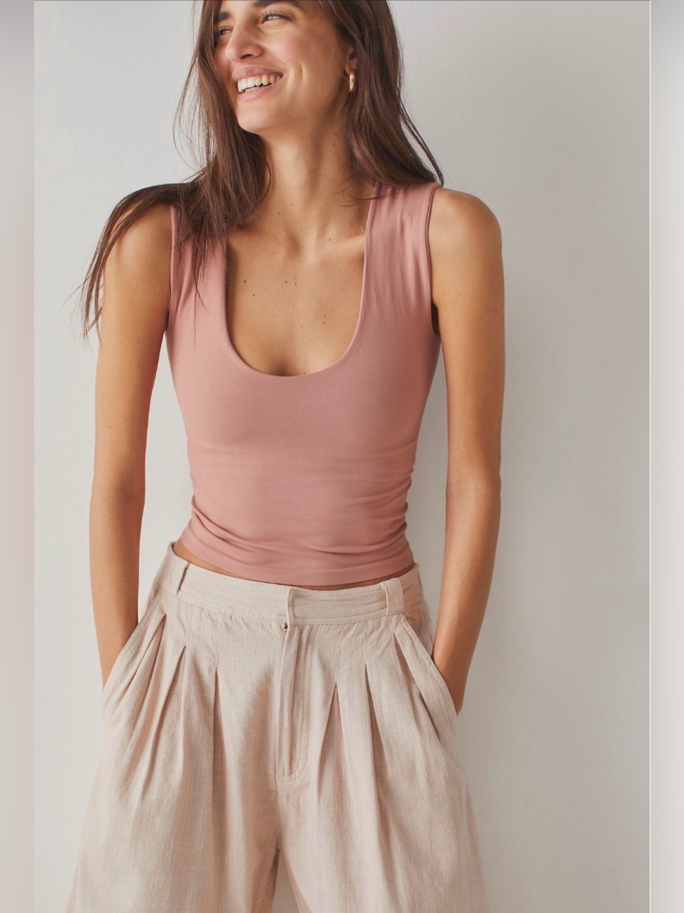 Free People| ‘Clean Lines’ Scoop Tank